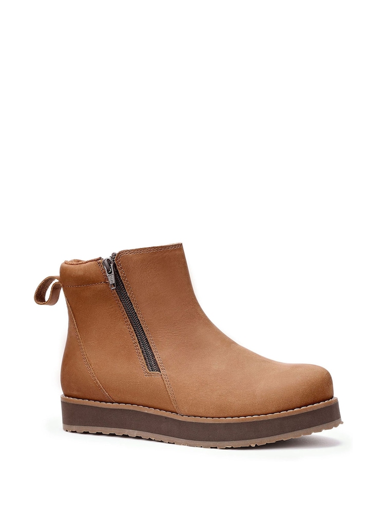 Hotter Brown Regular Fit Carina Zip Boots - Image 2 of 4 Hotter Brown Regular Fit Carina Zip Boots - Image 2 of 4