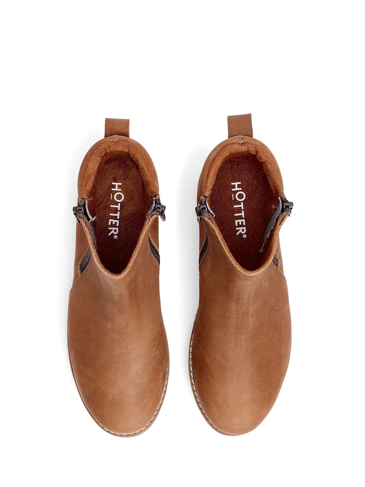 Hotter Brown Regular Fit Carina Zip Boots - Image 4 of 4 Hotter Brown Regular Fit Carina Zip Boots - Image 4 of 4