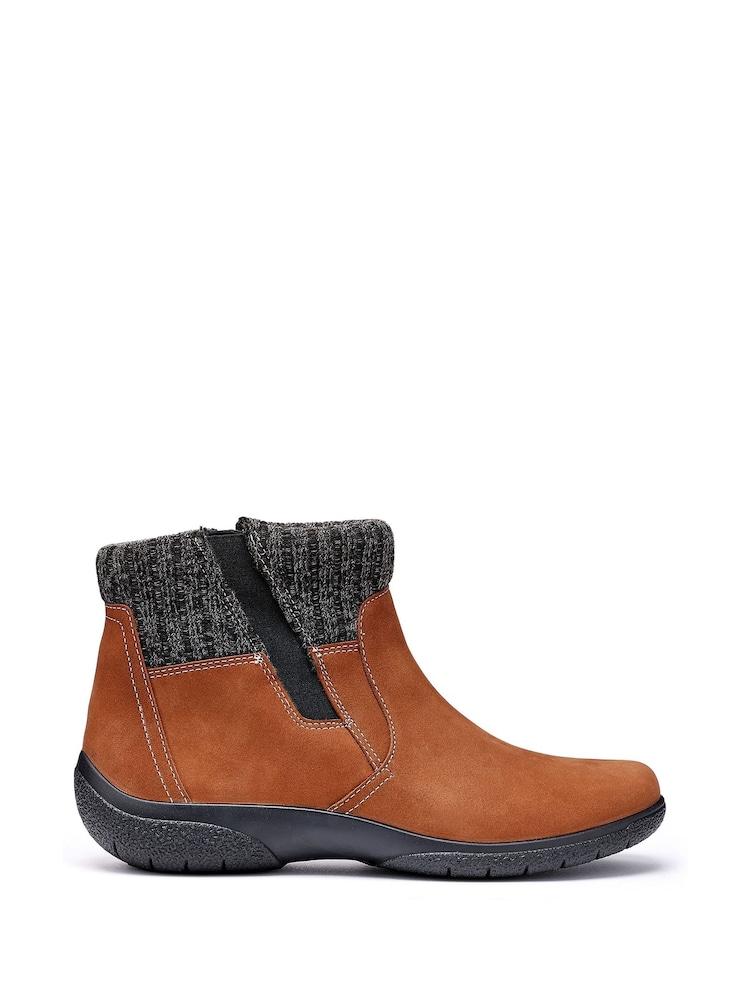 Hotter Brown Wide  Fit Malham Zip Boots - Image 1 of 4 Hotter Brown Wide  Fit Malham Zip Boots - Image 1 of 4
