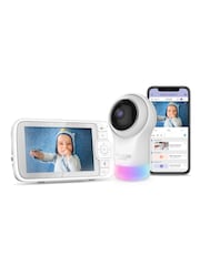 Hubble White Nursery Pal Glow Smart WiFi + 5 Inch Baby Monitor - Image 1 of 6