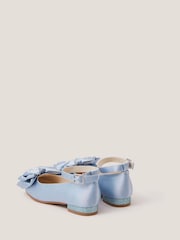 Monsoon Blue Pearl Bow Satin Flats - Image 3 of 3