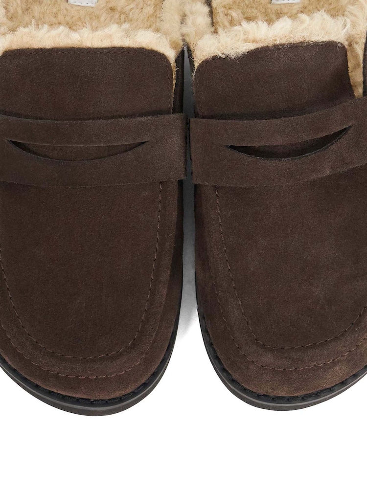 Braun - Dune London Goldy, fersenoffene Loafer mit Futter - Bild 8 von 8