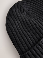 Baker by Ted Baker Black Logo Beanie and Gloves Set - Image 3 of 5