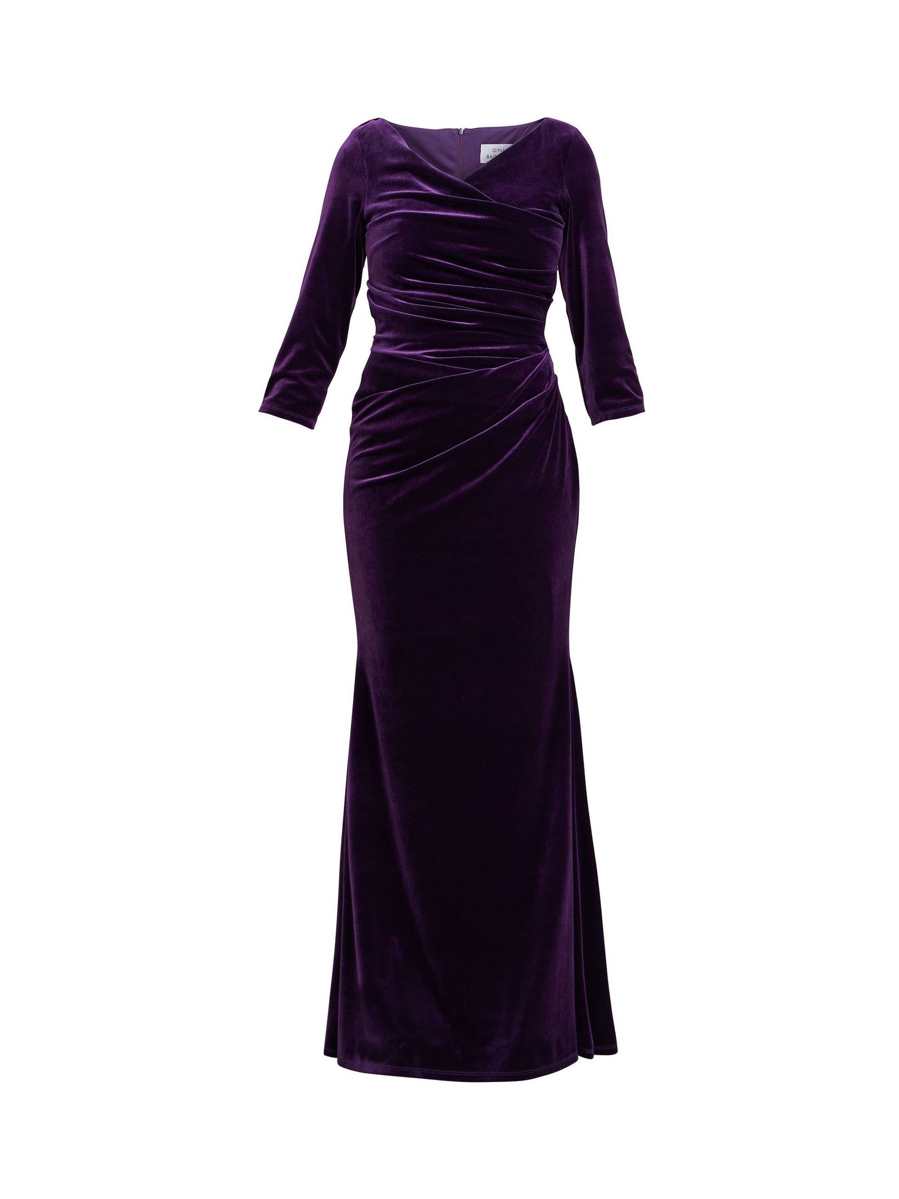 purple crushed velvet dress Wiccan Crushed Velvet Split Front Maxi Dress