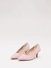 Phase Eight Pink Suede Court Shoes - Image 4 of 7