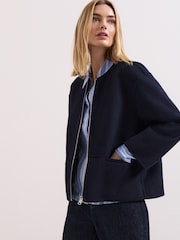 Phase Eight Blue Georgie Wool Jacket - Image 1 of 7
