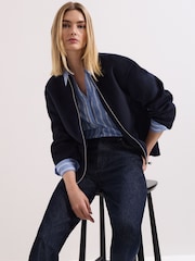 Phase Eight Blue Georgie Wool Jacket - Image 2 of 7