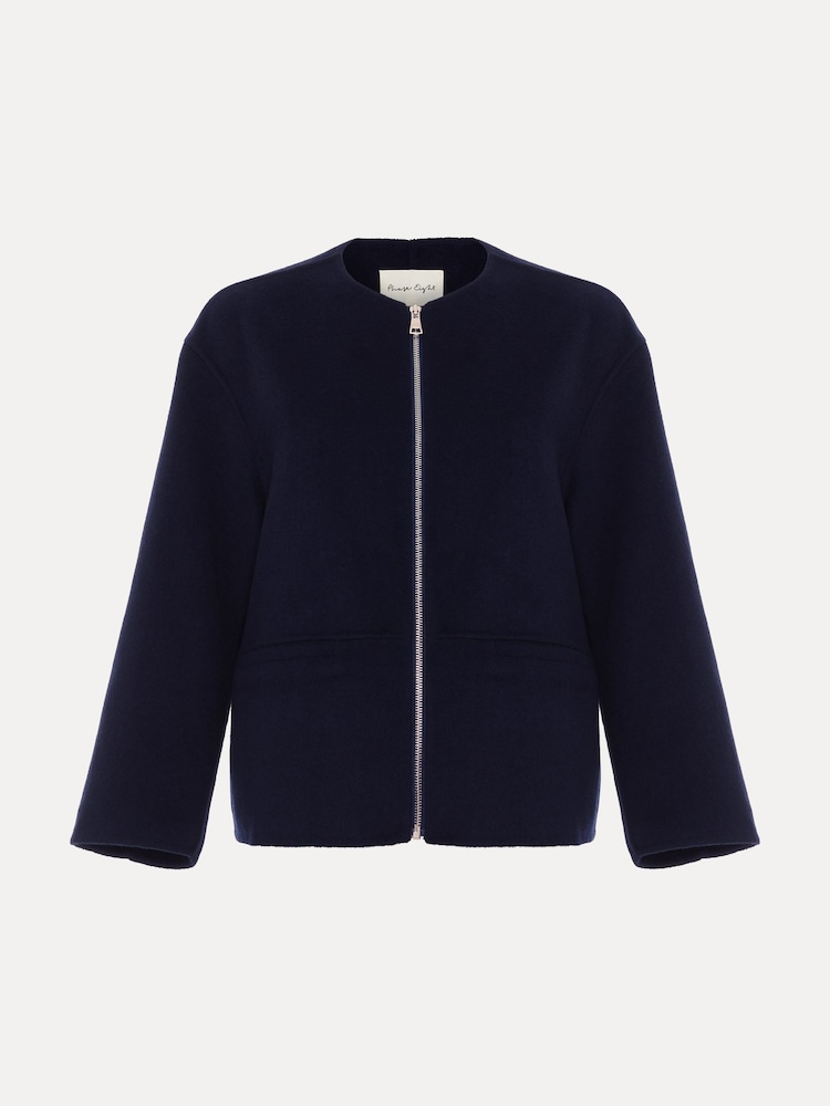 Phase Eight Blue Georgie Wool Jacket - Image 7 of 7