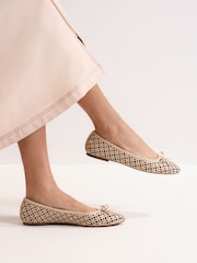Phase Eight Natural Leather Ballet Pumps - Image 1 of 7