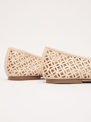 Phase Eight Natural Leather Ballet Pumps - Image 4 of 7
