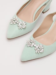 Зелений - Phase Eight Sparkle Block Heels - Image 2 of 7