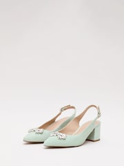 Зелений - Phase Eight Sparkle Block Heels - Image 5 of 7