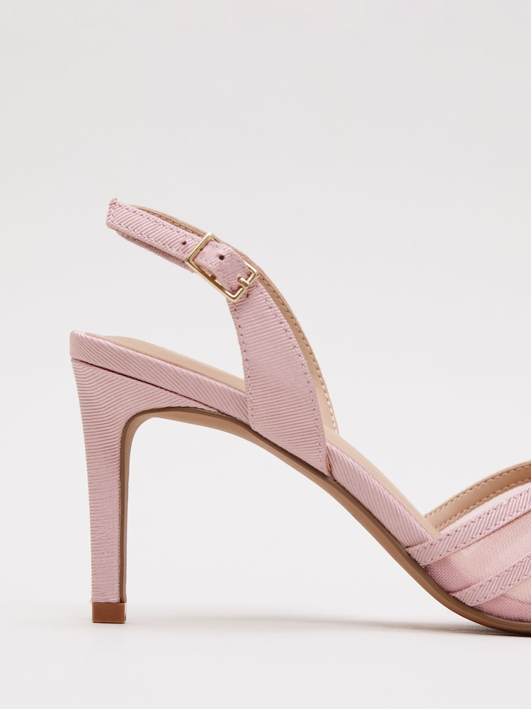 Phase Eight Pink Grosgrain Heels - Image 7 of 7