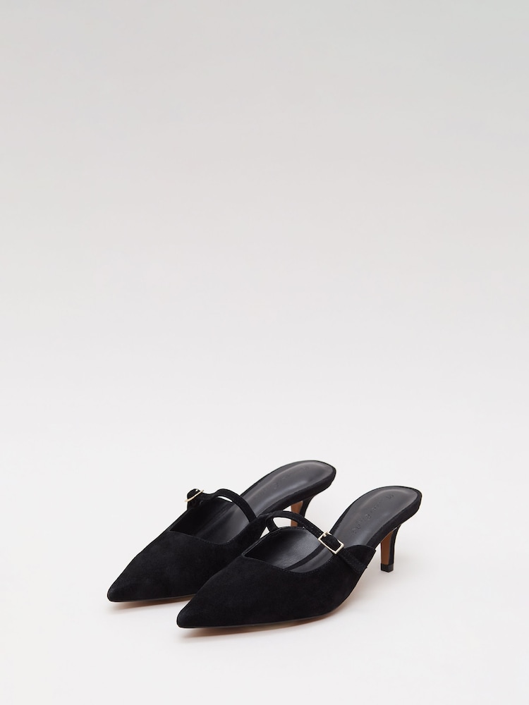 Phase Eight Suede Mary Jane Mules - Image 2 of 7 Phase Eight Suede Mary Jane Mules - Image 2 of 7