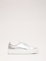 Phase Eight Silver Leather Trainers - Image 3 of 7