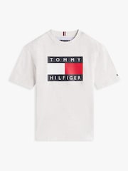 Tommy Hilfiger Grey Heritage Flag Print Jersey T-Shirt - Image 5 of 5