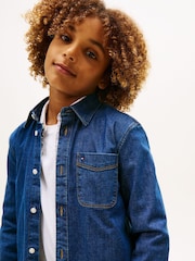 Tommy Hilfiger Blue Relaxed Fit Denim Shirt - Image 4 of 5