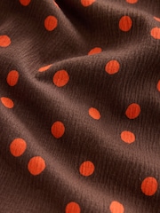 Brown Spot Long Sleeve Collar Dress (3mths-7yrs) - Image 8 of 9