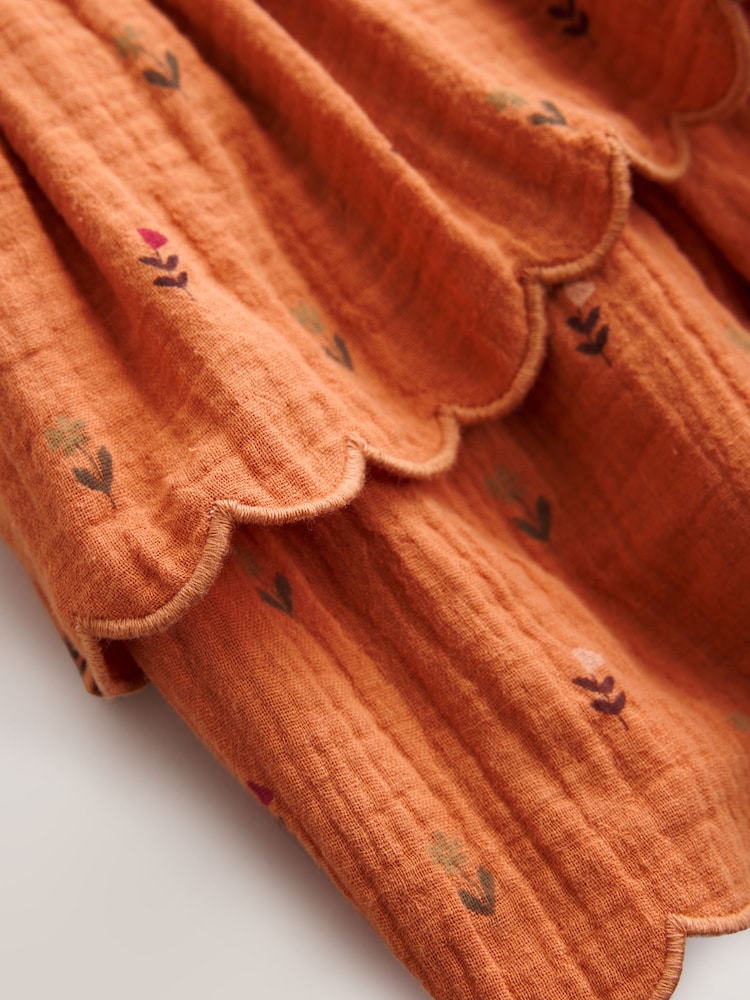 Orange Hedgehog Embroidery Long Sleeve Sweat Dress (3mths-7yrs) - Image 8 of 8 Orange Hedgehog Embroidery Long Sleeve Sweat Dress (3mths-7yrs) - Image 8 of 8