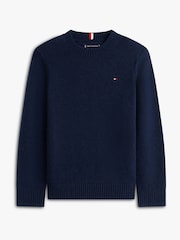 Tommy Hilfiger Blue Essential Pure Lambswool Jumper - Image 5 of 5