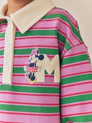 Green/Purple Stripe Disney Minnie Mouse Long Sleeve Rugby Dress (9mths-7yrs) - Image 4 of 4