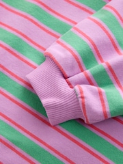 Green/Purple Stripe Disney Minnie Mouse Long Sleeve Rugby Dress (9mths-7yrs) - Image 8 of 9