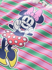 Green/Purple Stripe Disney Minnie Mouse Long Sleeve Rugby Dress (9mths-7yrs) - Image 9 of 9
