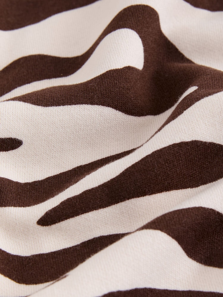 Zebra Print Long Sleeve Sweat Dress (3mths-7yrs) - Image 9 of 9