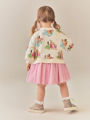 Pink Disney Princesses Sweat Mesh Dress (9mths-7yrs) - Image 3 of 4