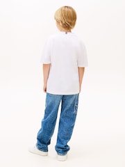 Tommy Hilfiger White Heritage Flag Print Jersey T-Shirt - Image 2 of 5