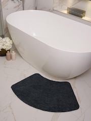 My Mat Charcoal Soft Curved Bathmat - Image 1 of 3