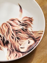 12 Piece Natural Hamish The Highland Cow Dinner Set - Image 6 of 6
