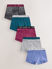 Baker by Ted Baker Multi Print Boxers 5 Pack - Image 1 of 9