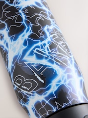 Baker by Ted Baker Blue Lightening Storm Back to School Stainless Steel Water Bottle With Straw - Image 3 of 5