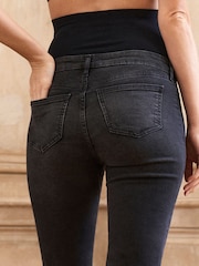 Negro - Seraphine Premium Organic Overbump Maternity Slim-Fit Jeans - Imagen 8 de 8