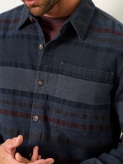 FatFace Grey Long Sleeve Wye Horizontal Stripe Shirt - Image 3 of 6