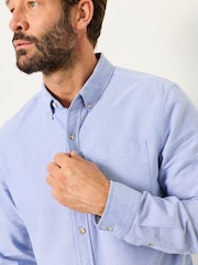 FatFace Haddon Blue Long Sleeve Brushed Oxford Shirt - Image 4 of 7