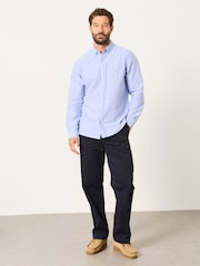 FatFace Haddon Blue Long Sleeve Brushed Oxford Shirt - Image 5 of 7
