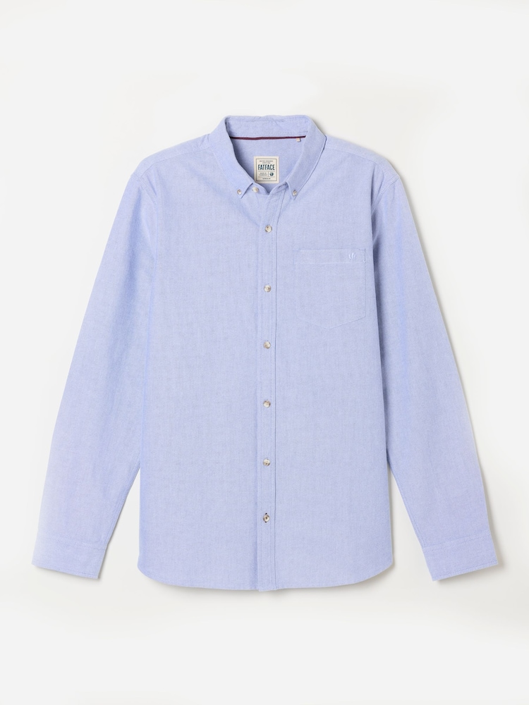 FatFace Haddon Blue Long Sleeve Brushed Oxford Shirt - Image 7 of 7 FatFace Haddon Blue Long Sleeve Brushed Oxford Shirt - Image 7 of 7