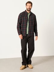 FatFace Pagham Dark Purple Long Sleeve Check Shirt - Image 4 of 6