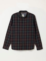 FatFace Pagham Dark Purple Long Sleeve Check Shirt - Image 6 of 6