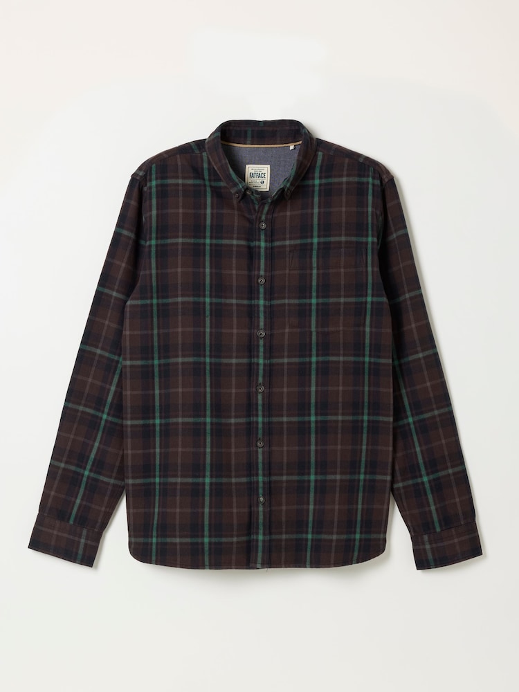 FatFace Pagham Dark Purple Long Sleeve Check Shirt - Image 6 of 6 FatFace Pagham Dark Purple Long Sleeve Check Shirt - Image 6 of 6