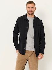 FatFace Washed Black Long Sleeve Cord Shirt - Image 3 of 6