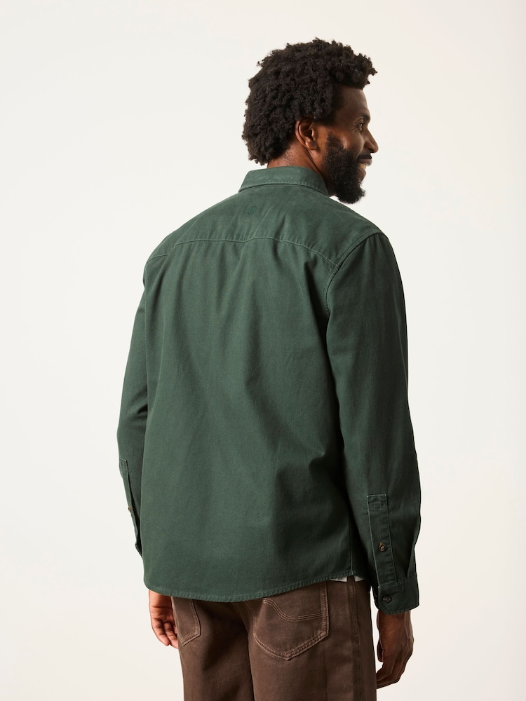 FatFace Dark Green Long Sleeve Cord Shirt - Image 2 of 5 FatFace Dark Green Long Sleeve Cord Shirt - Image 2 of 5
