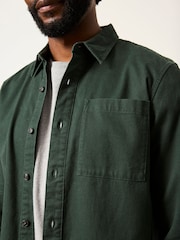 FatFace Dark Green Long Sleeve Cord Shirt - Image 4 of 5