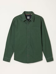 FatFace Dark Green Long Sleeve Cord Shirt - Image 5 of 5