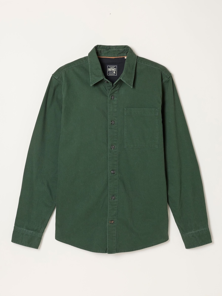 FatFace Dark Green Long Sleeve Cord Shirt - Image 5 of 5 FatFace Dark Green Long Sleeve Cord Shirt - Image 5 of 5