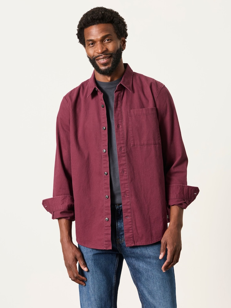 FatFace Burgundy Red Long Sleeve Cord Shirt - Image 1 of 6 FatFace Burgundy Red Long Sleeve Cord Shirt - Image 1 of 6