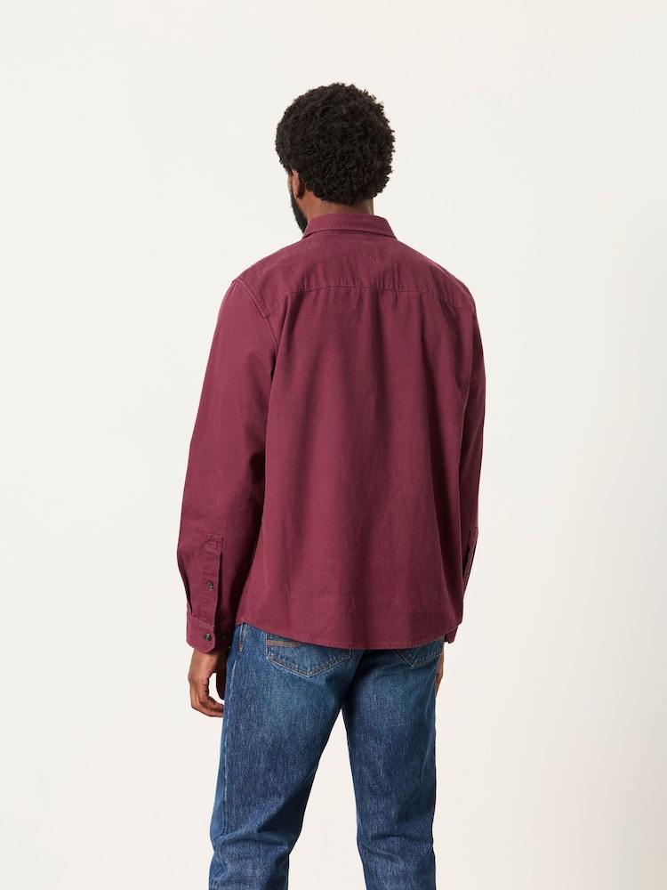 FatFace Burgundy Red Long Sleeve Cord Shirt - Image 2 of 6 FatFace Burgundy Red Long Sleeve Cord Shirt - Image 2 of 6