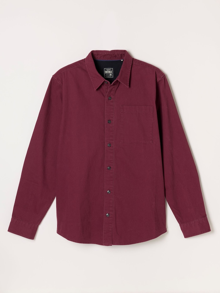 FatFace Burgundy Red Long Sleeve Cord Shirt - Image 6 of 6 FatFace Burgundy Red Long Sleeve Cord Shirt - Image 6 of 6